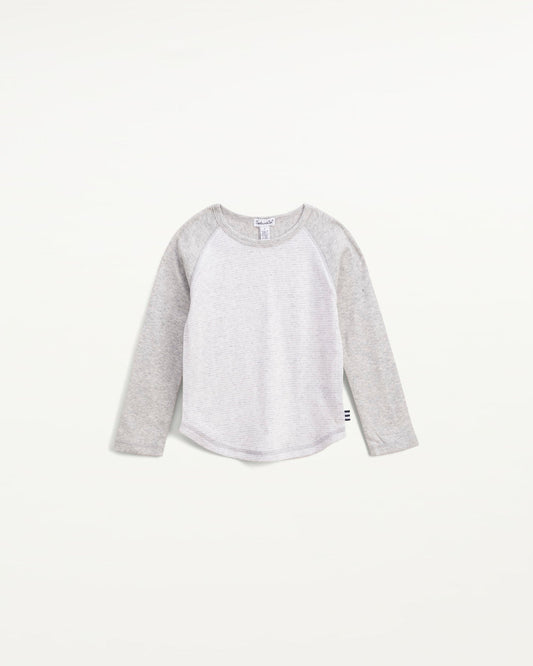 Little Boy Raglan Pullover - Ice Heather Grey