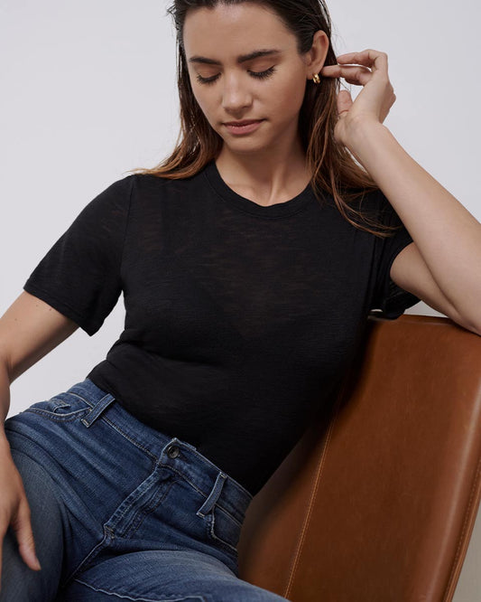 Zoe Slub Crew Neck Tee