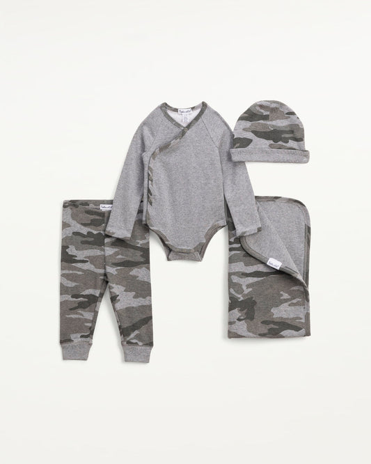 Baby Camo Take Me Home Bundle - Light Charcoal Heather