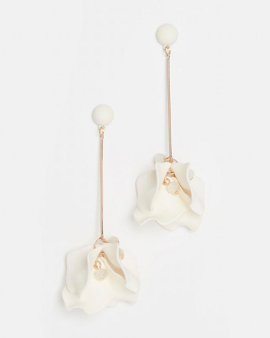 Shashi Petunia Earrings - White