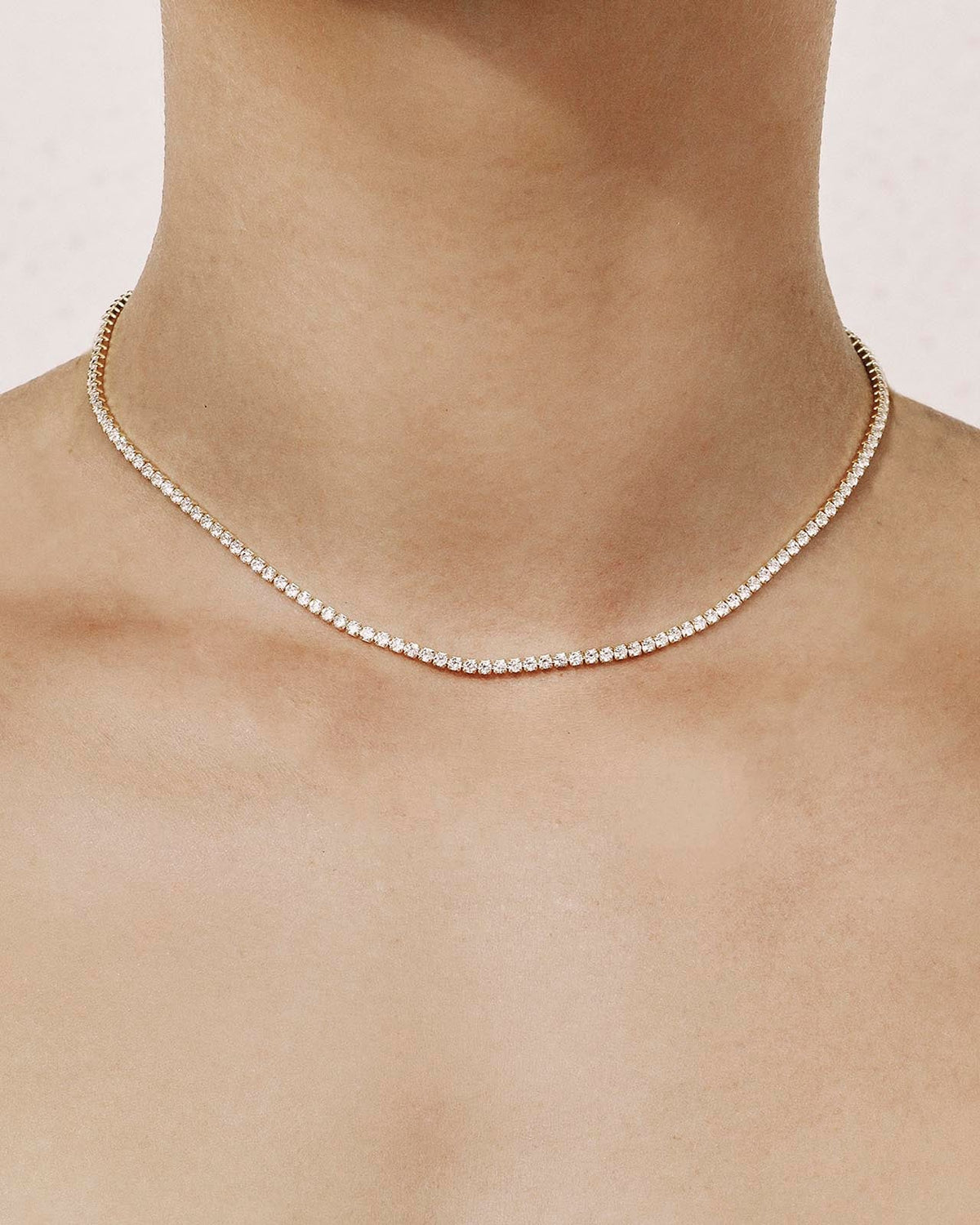 Shashi Tennis Diamond Necklace - Gold