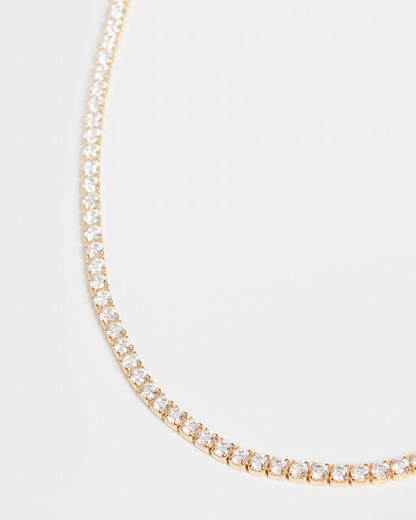 Shashi Tennis Diamond Necklace - Gold