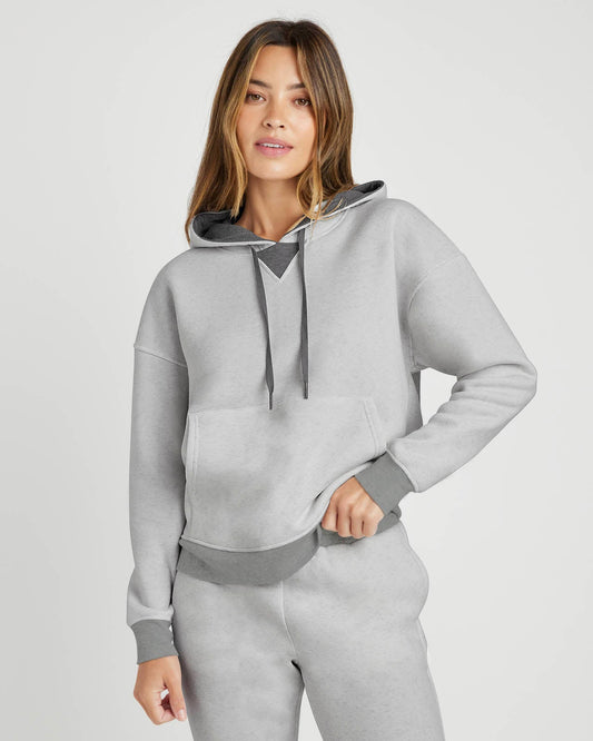Bella Fleece Hoodie - Ice Heather Grey