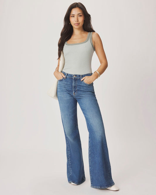 Vintage-Inspired Flare Jean in Medium Wash - Explore Med