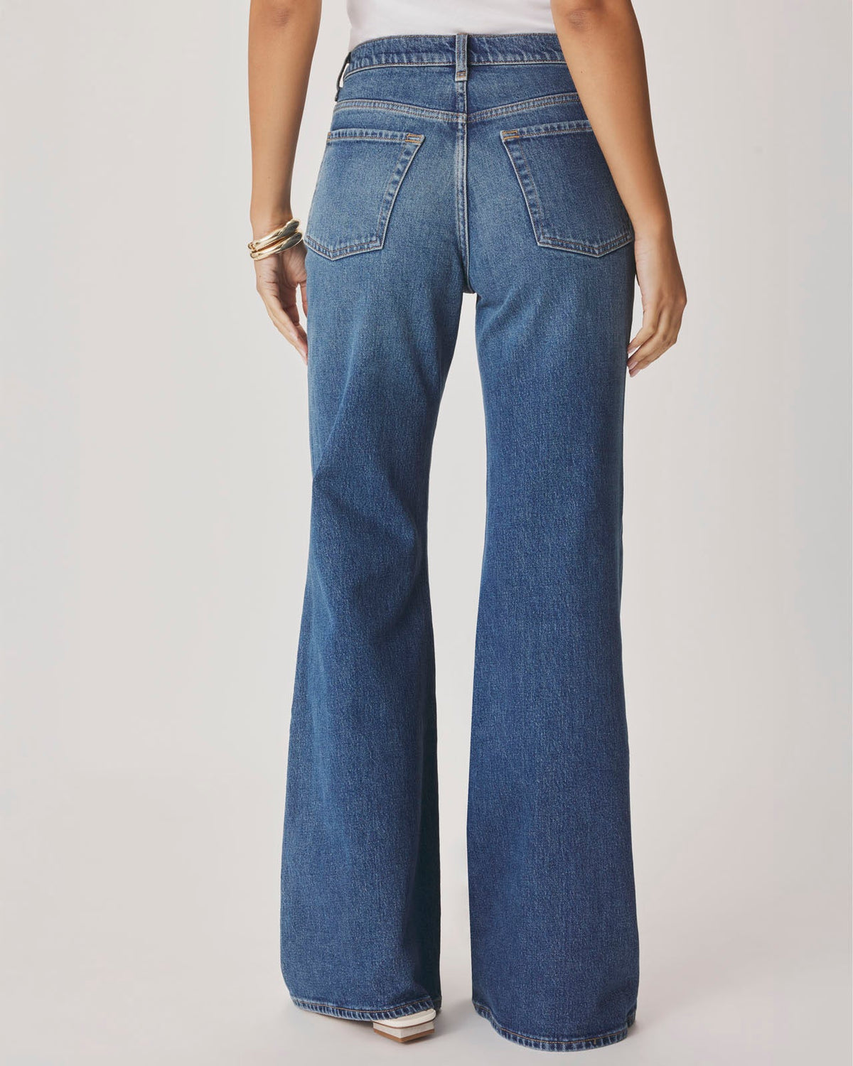 Vintage-Inspired Flare Jean in Medium Wash - Explore Med