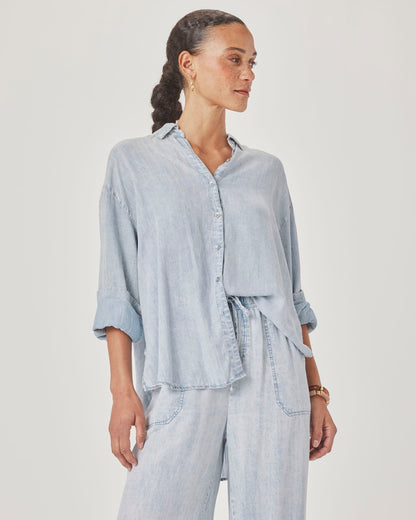 Bleached Indigo Button Down - Bleached Indigo