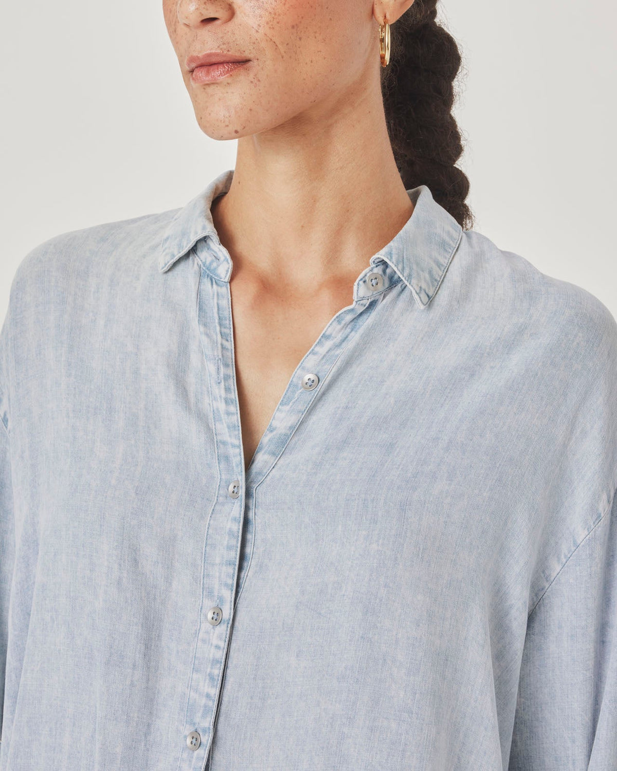 Bleached Indigo Button Down - Bleached Indigo
