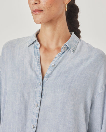 Bleached Indigo Button Down - Bleached Indigo