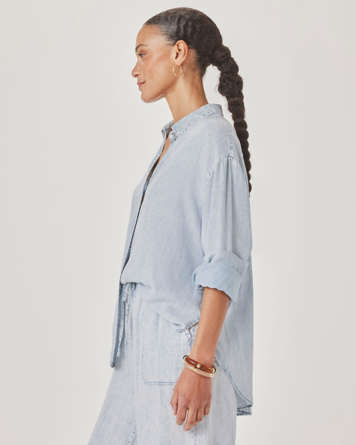 Bleached Indigo Button Down - Bleached Indigo