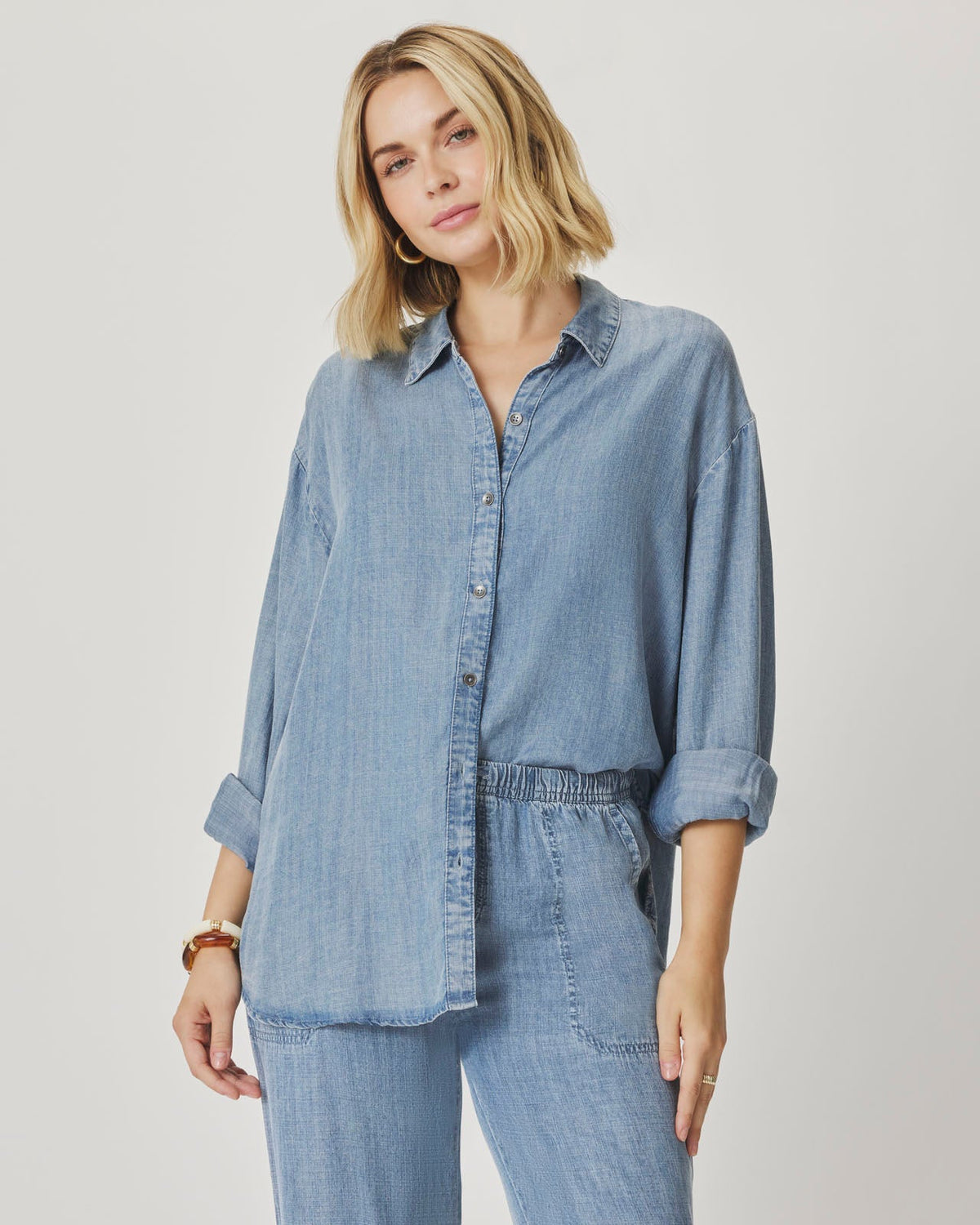 Indigo Button Down - Indigo