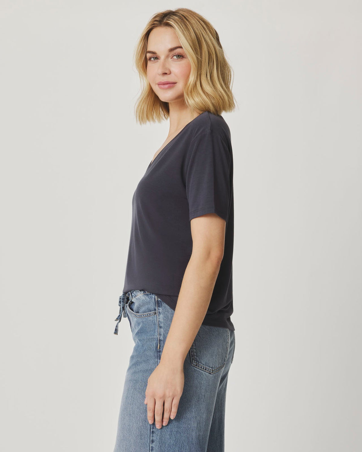 Kacey Bamboo Blend V-Neck Tee
