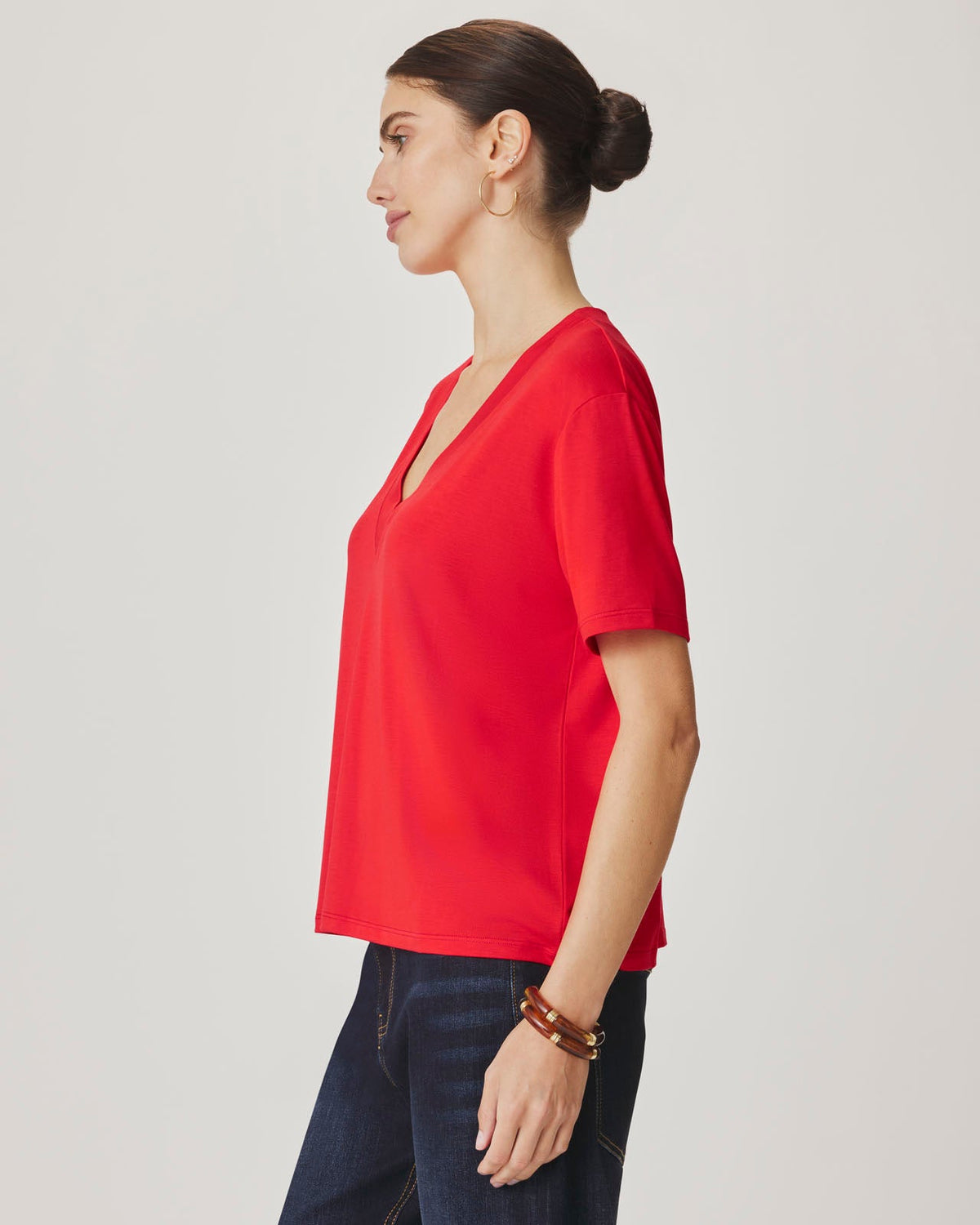 Kacey Bamboo Blend V-Neck Tee