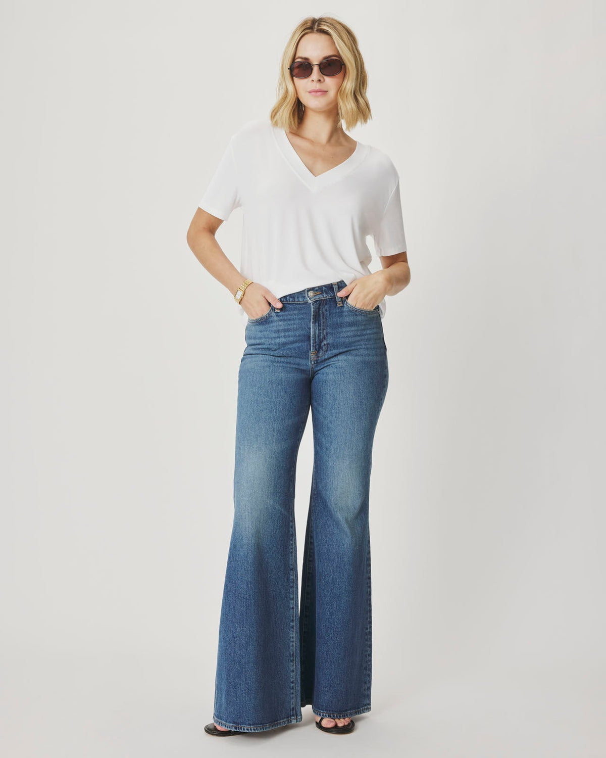 Kacey Bamboo Blend V-Neck Tee