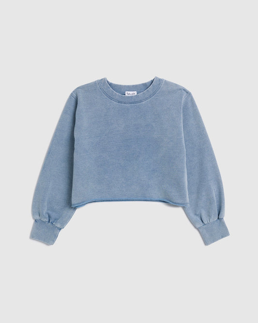 Girls Shades Of Blue Sweatshirt - Light Indigo
