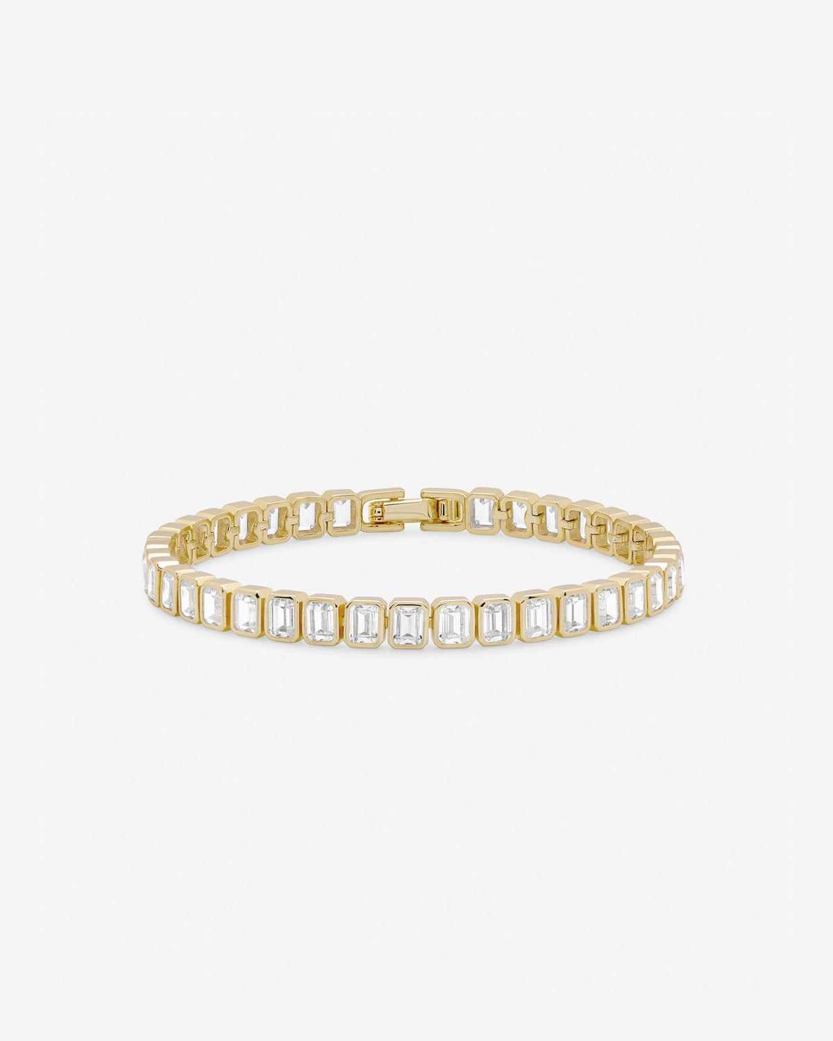 Shashi Emerald Cut Tennis Bracelet - Gold