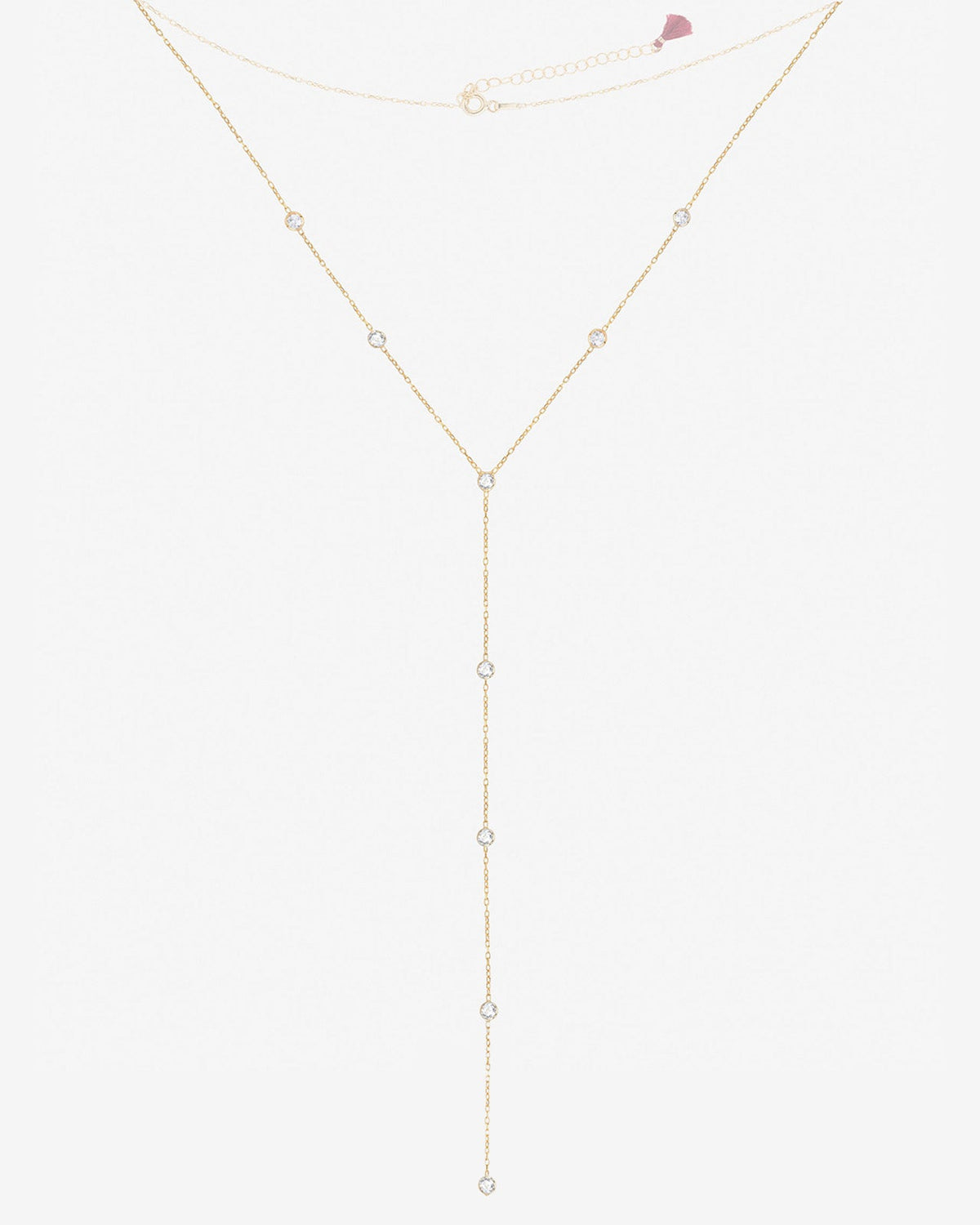 Shashi Emily Diamond Lariat Necklace - Gold