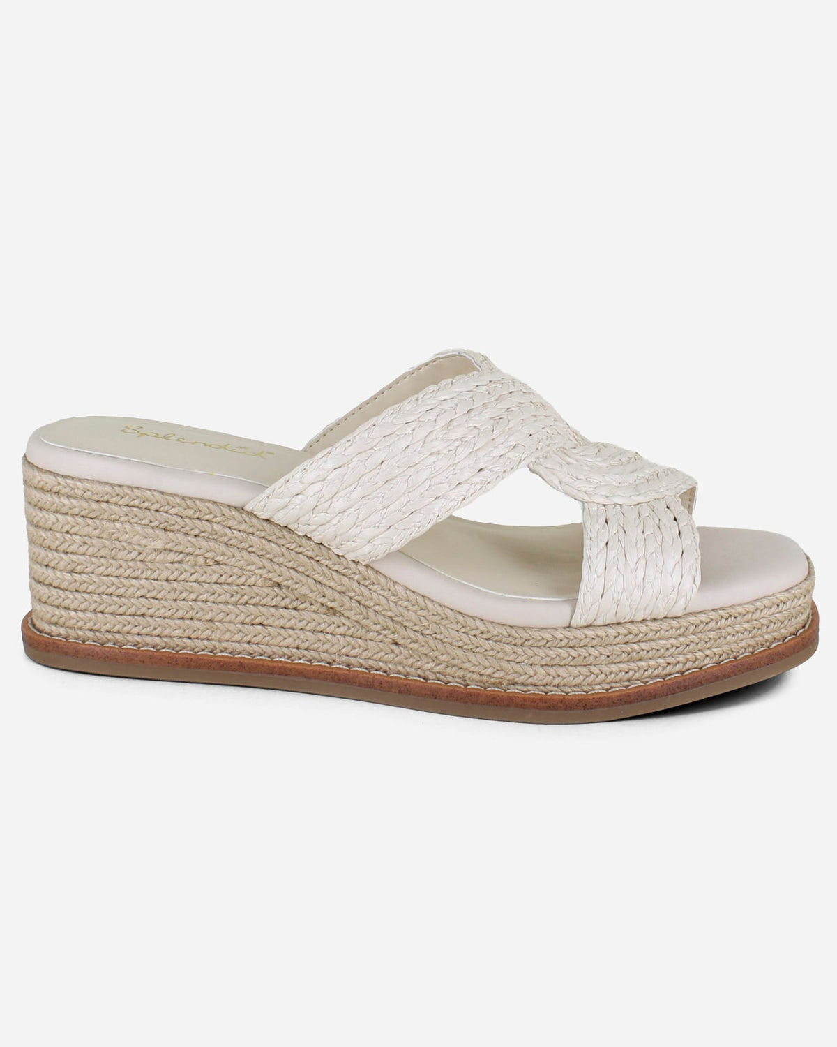 Daria Raffia Wedge in Oat - Oat