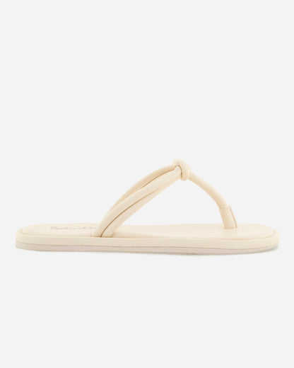 Fedora Leather Sandal in Oat - Oat