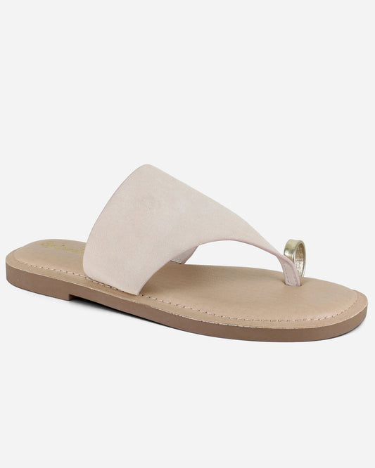 Lily Suede Sandal in Oatmeal - Oatmeal