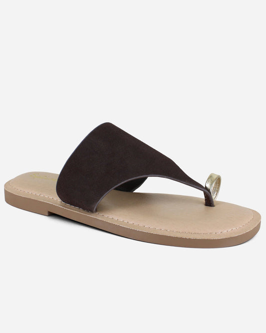 Lily Suede Sandal in Spice - Spice