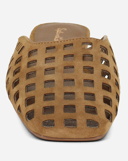 Remi Suede Mule in Caramel - Caramel