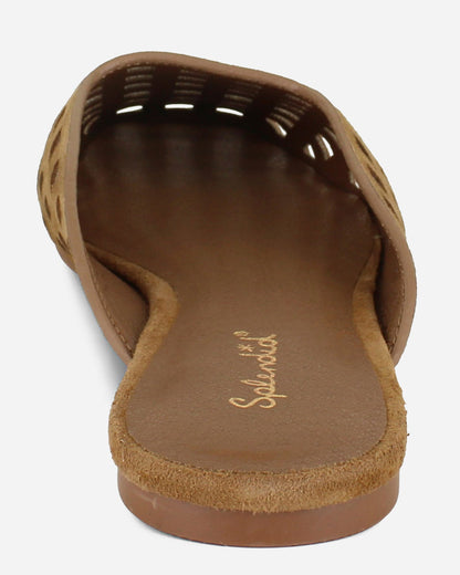 Remi Suede Mule in Caramel - Caramel