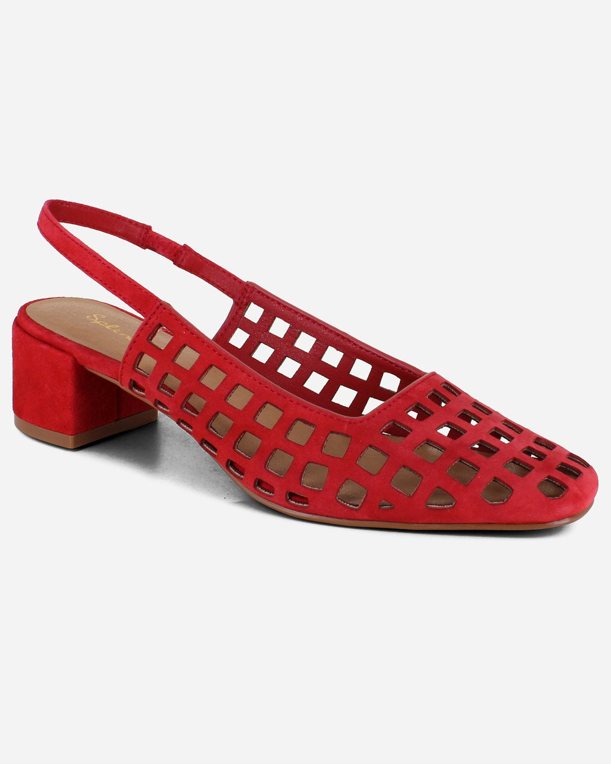 Roxanne Suede Mule in Red - Red