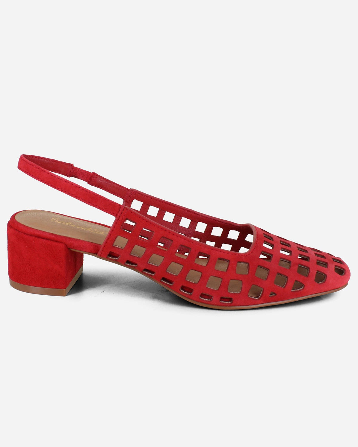 Roxanne Suede Mule in Red - Red