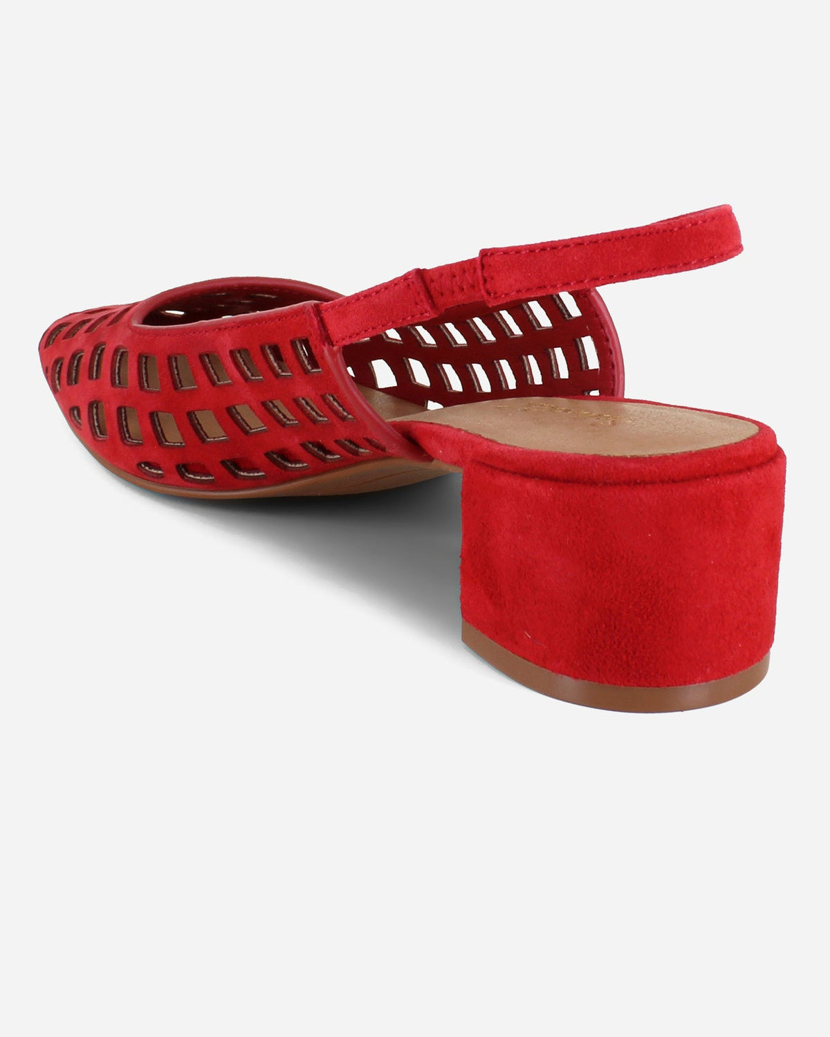 Roxanne Suede Mule in Red - Red