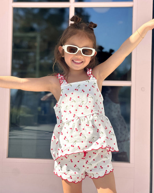 Toddler Girl Cherry Tank Set - Cherry Toss