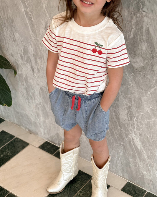Toddler Girl Very Cherry Set - White/Cherry
