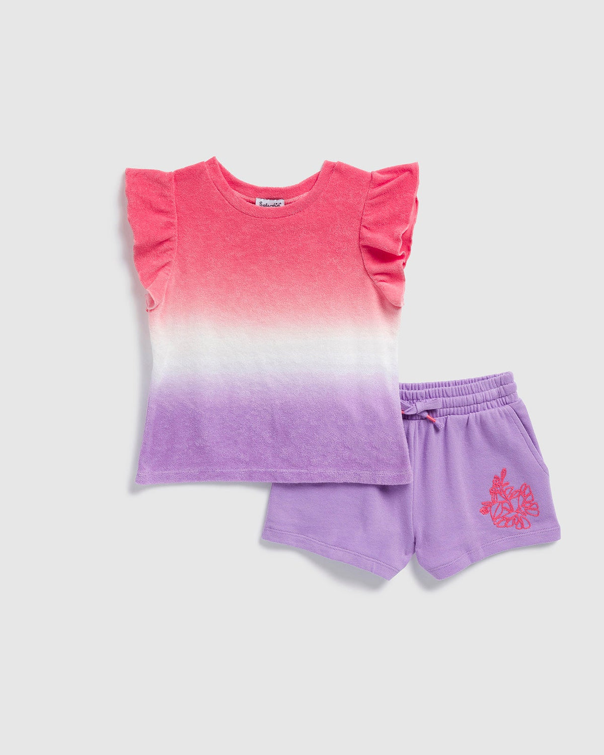 Toddler Girl Dip Dye Set - Sunset Tye Dye