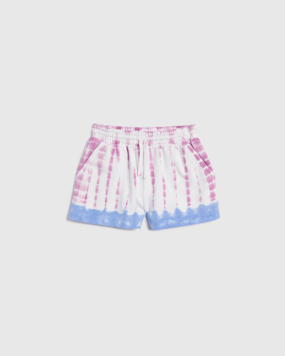 Girls Capri Tie Dye Short - Pink Flower Tie Dye