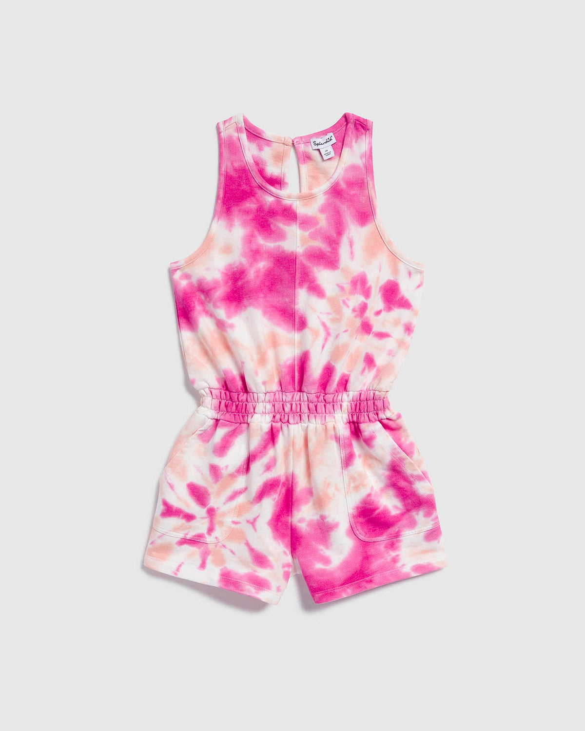 Girls Hibiscus Tie Dye Romper - Hibiscus Tie Dye