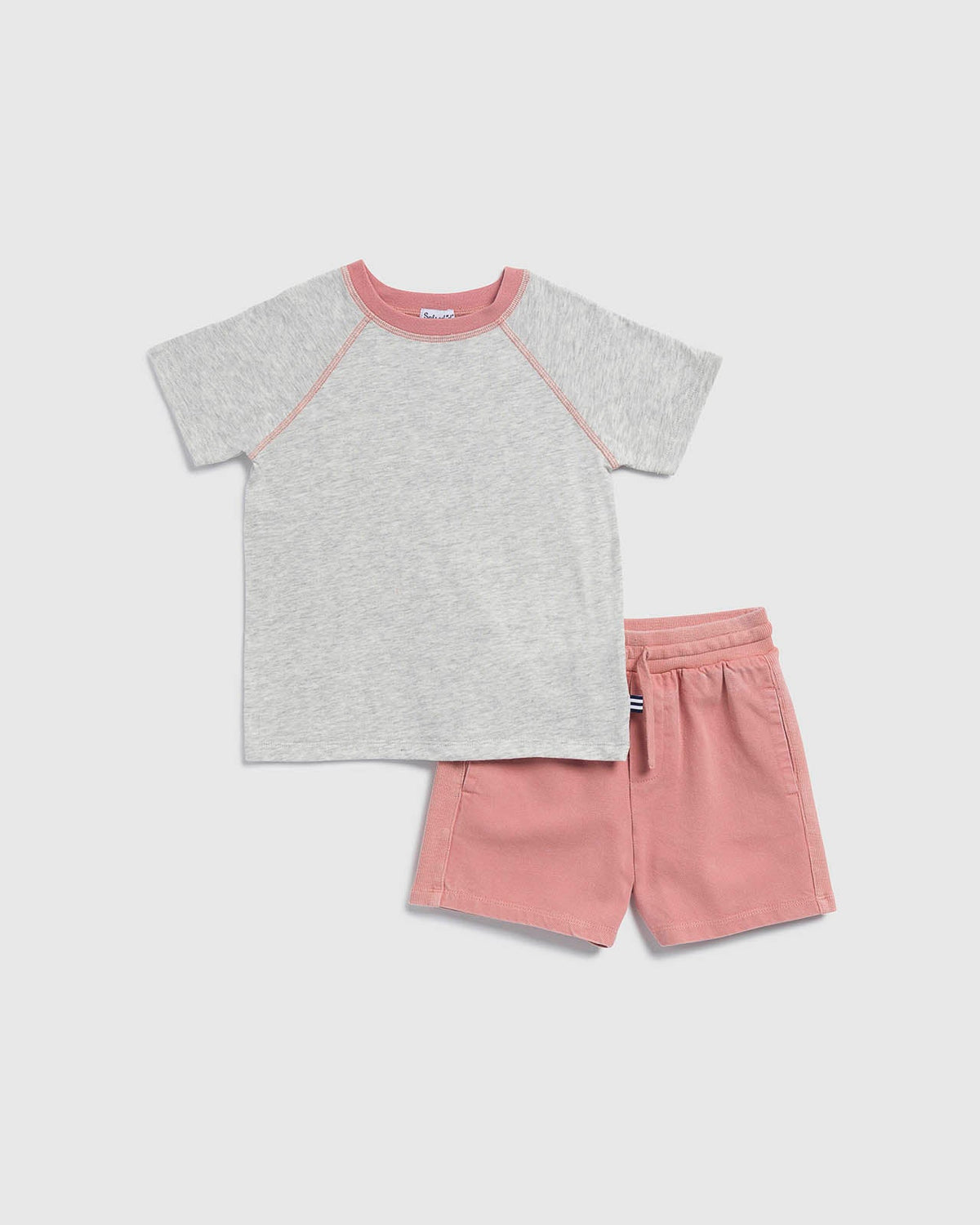 Toddler Boy Solar Twill Short Sleeve Set - Ash Heather