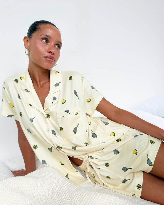 Lemon Tennis Flora Pillowsoft Short Set - Lemon Tennis