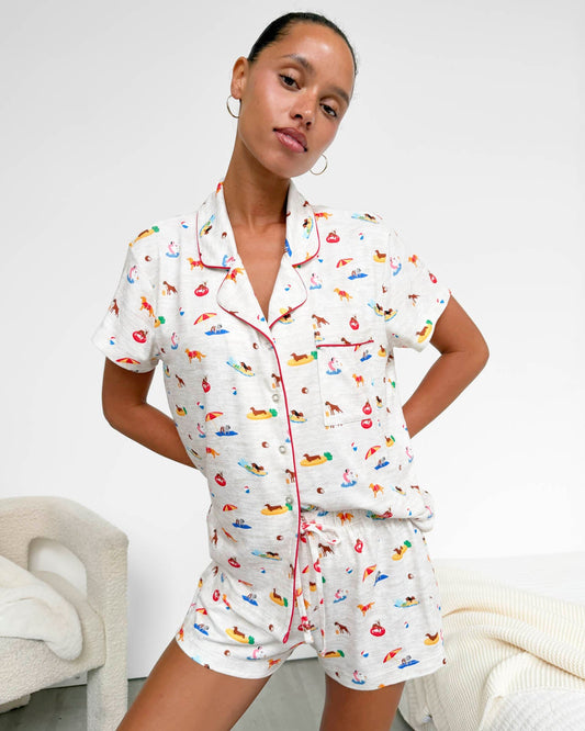 Beach Dogs Flora Pillowsoft Short Set - Beach Dogs