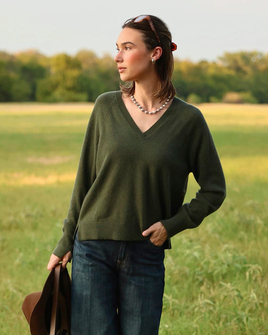 Tori Cashmere V-Neck Sweater