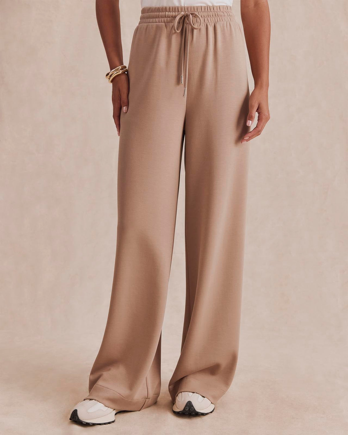 Splendid x @Cellajaneblog Scubasoft Wide Leg Pant - Praline
