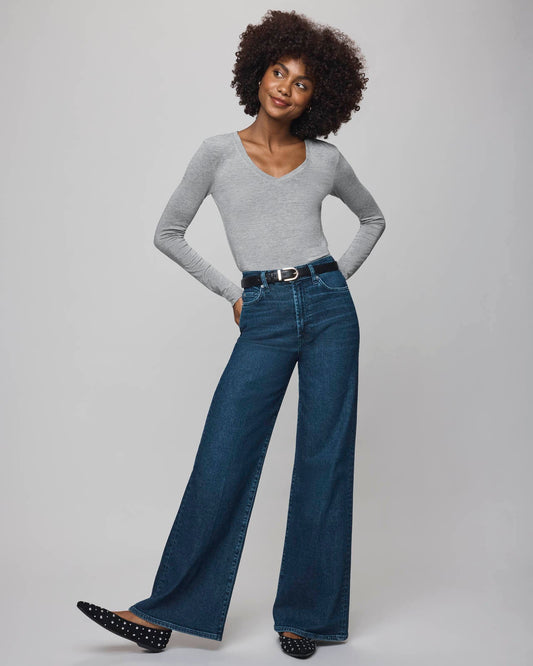 Emma High Rise Jean in Dark Wash - Oceanside