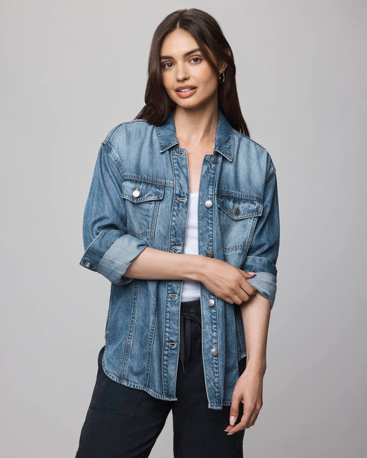 Lounge Denim Shacket - Indigo