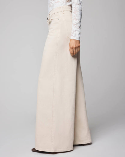 Ravyn Wide Leg Jean - White Sand