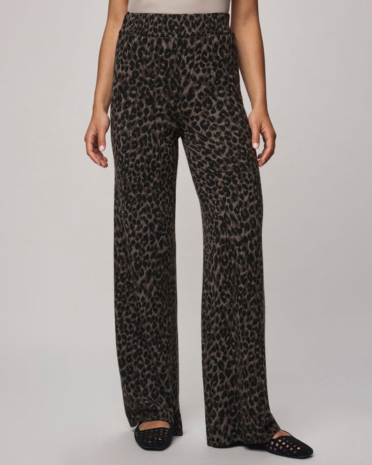 Leopard Lounge Sweater Pant - Leopard Print