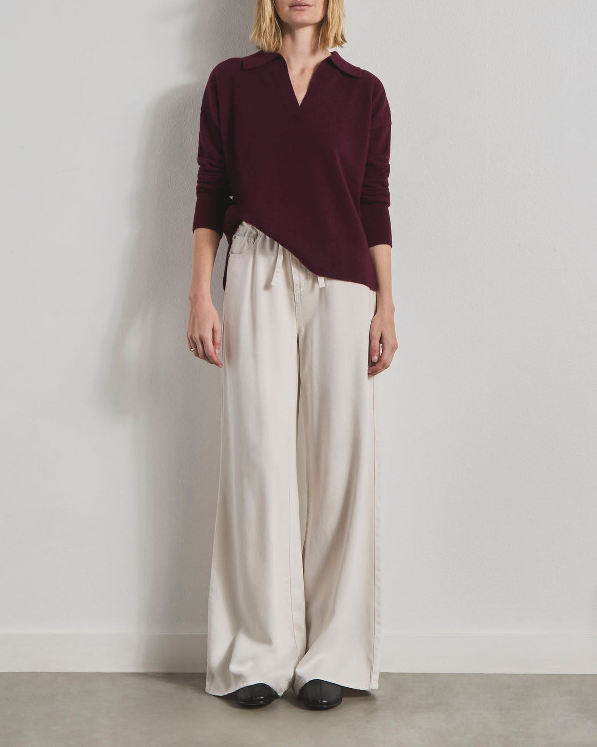 Tori Cashmere Polo Sweater