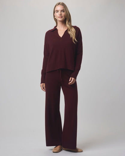 Tori Cashmere Polo Sweater