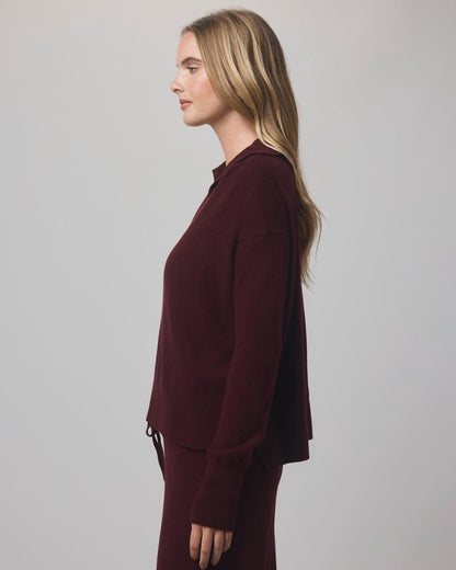 Tori Cashmere Polo Sweater