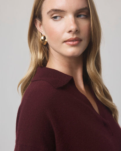 Tori Cashmere Polo Sweater