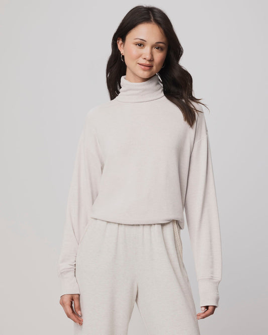Supersoft Trim Cowl Neck Sweater Using LENZING™ECOVERO™ Fibers
