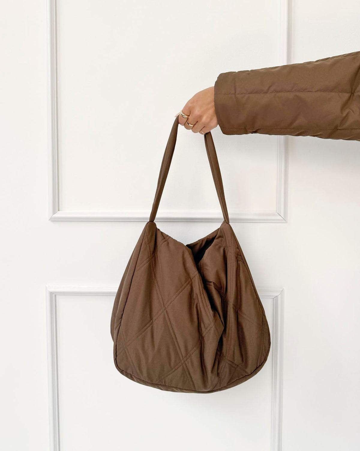 Splendid x @Cellajaneblog Quilted Tote Bag - Truffle