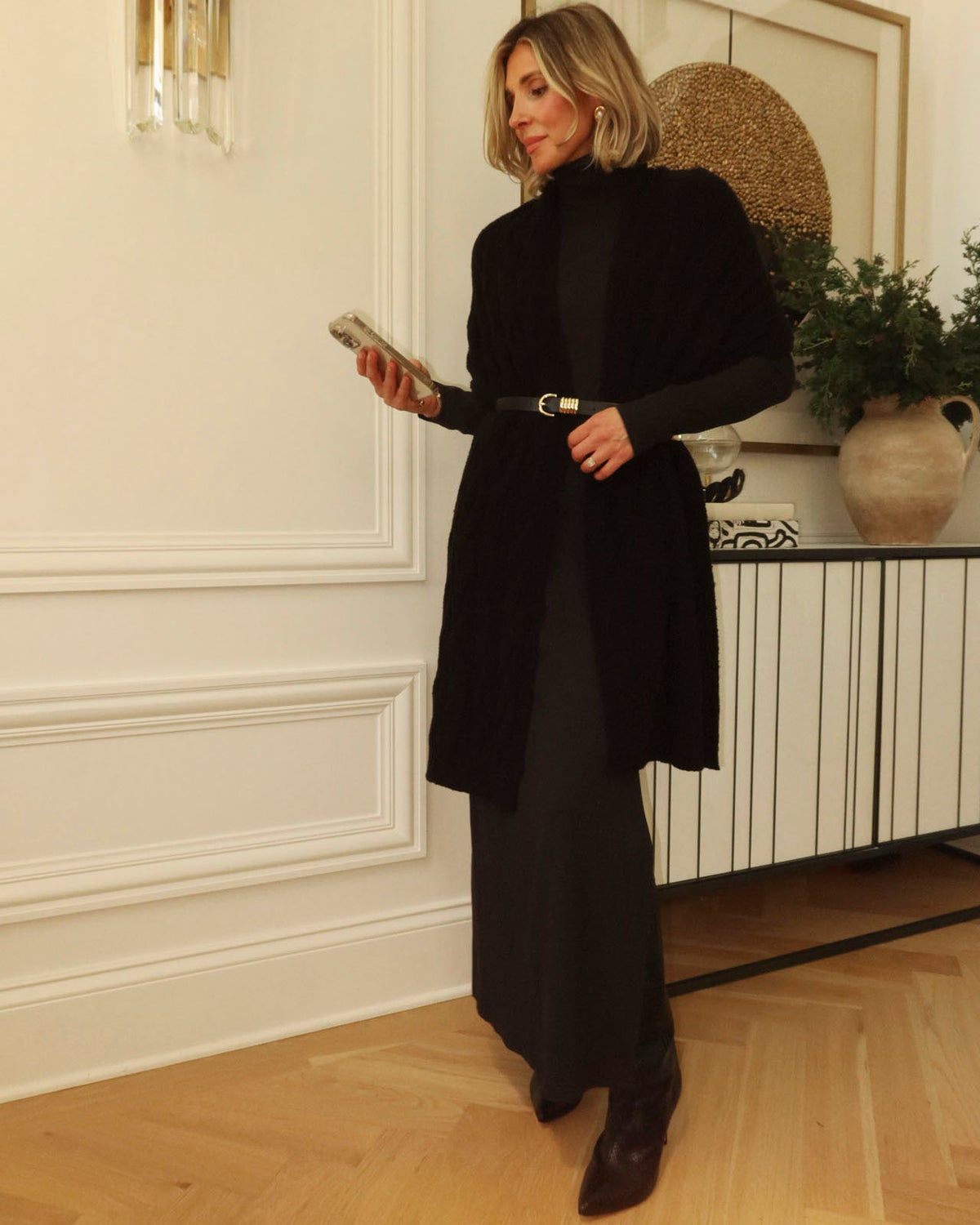 Splendid x @Cellajaneblog Cable Scarf - Black